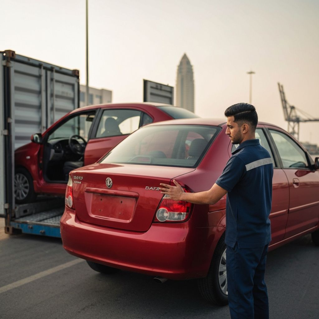 صورة شحن سيارات من جدة الى قطر