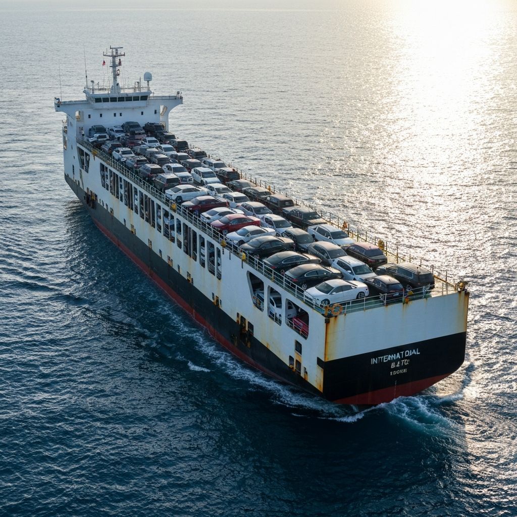 صورة شحن دولي للسيارات